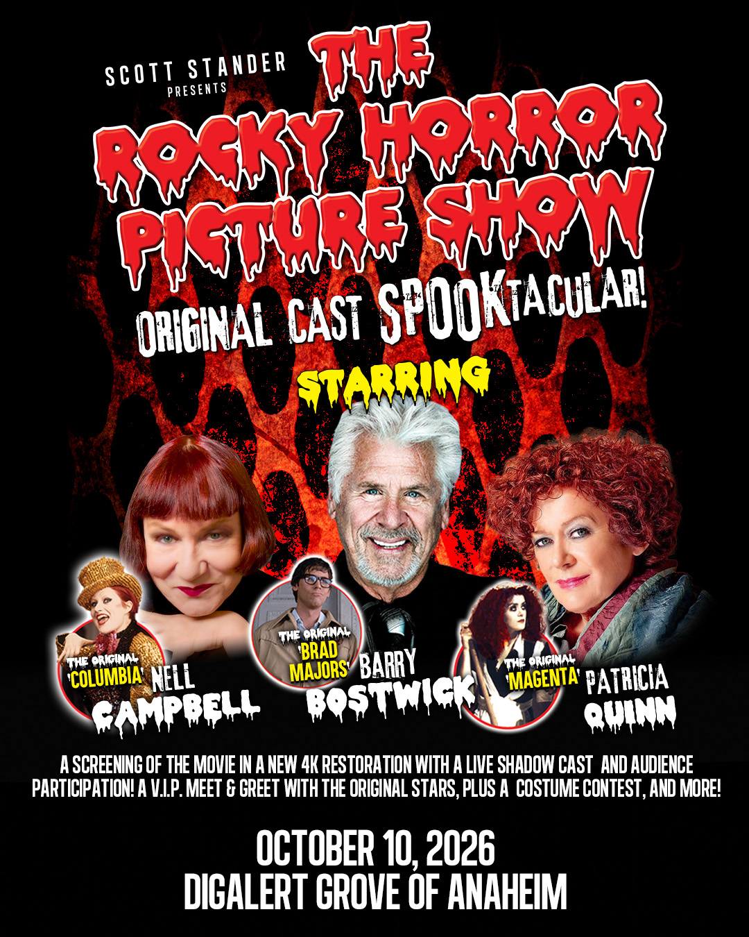 Rocky Horror Picture Show on October 10 at Dig Alert Grove of Anaheim