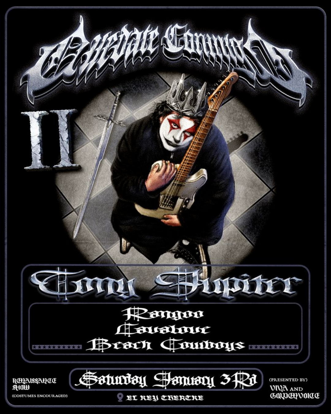 Tony Jupiter at The El Rey Theatre on Saturday, January 3