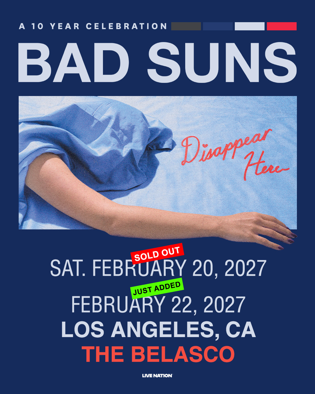 MEMBERS ONLY: Bad Suns @ The Belasco on February 20th, 2027