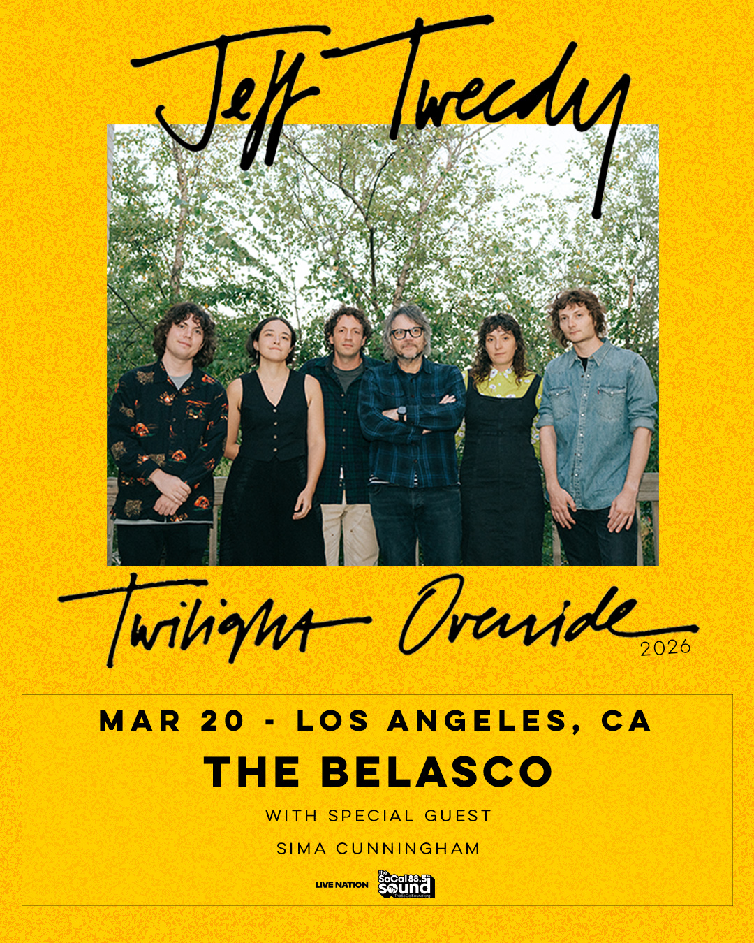 MEMBERS ONLY: The SoCal Sound presents Jeff Tweedy at The Belasco on March 20