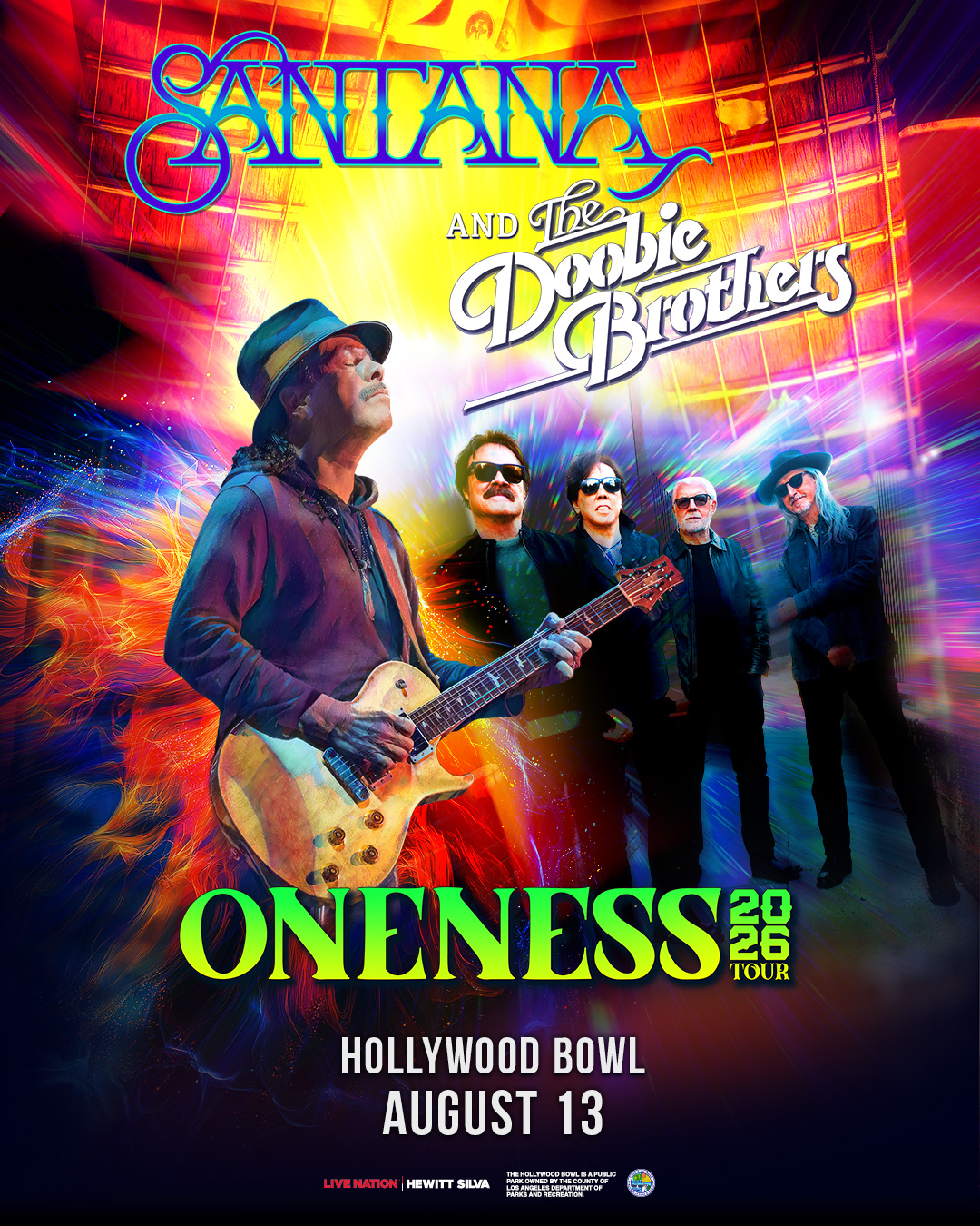 Santana & The Doobie Brothers at the Hollywood Bowl on Thursday, August 13
