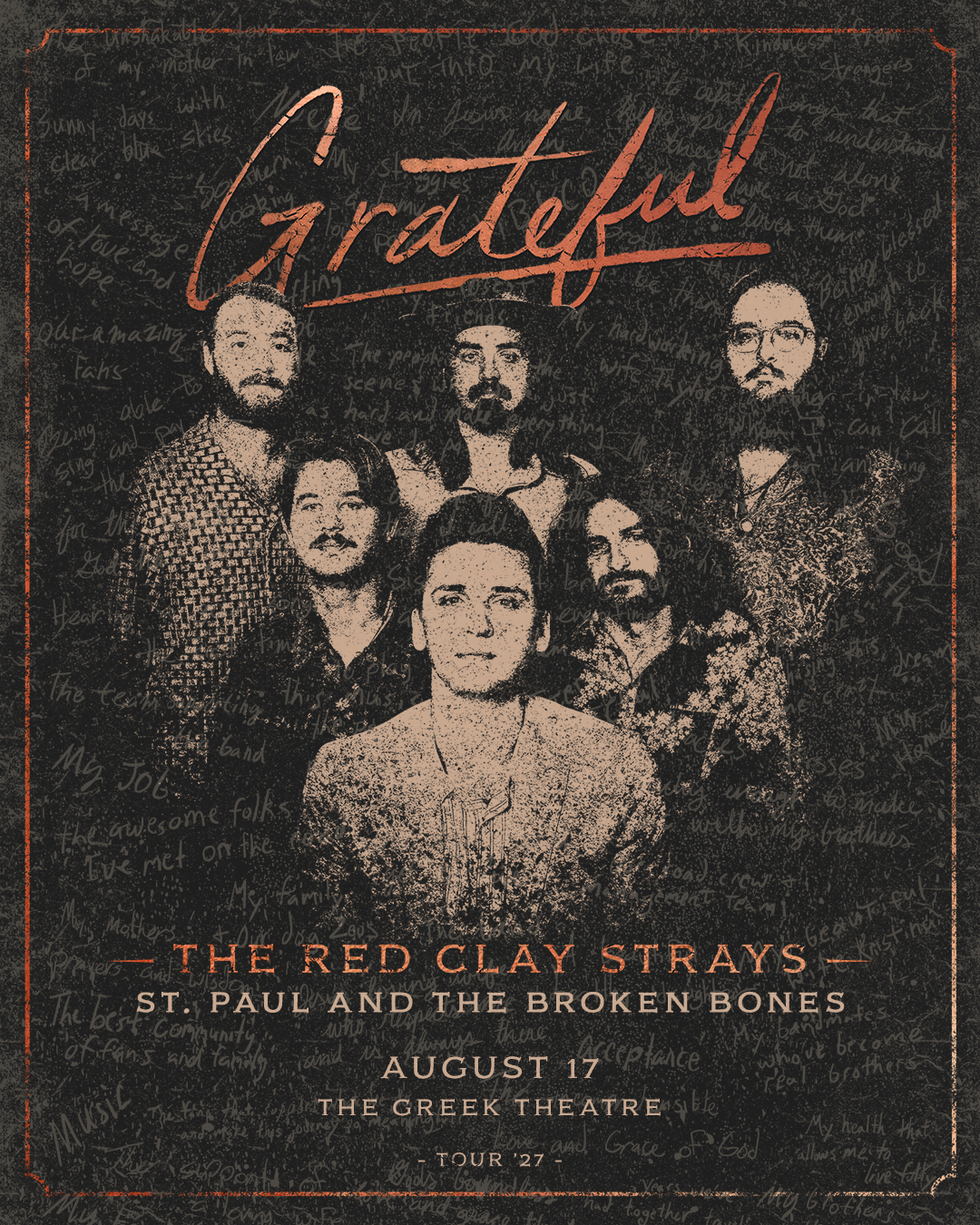 MEMBERS ONLY: The Red Clay Strays at the Greek Theatre on August 17th, 2027